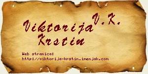 Viktorija Krstin vizit kartica